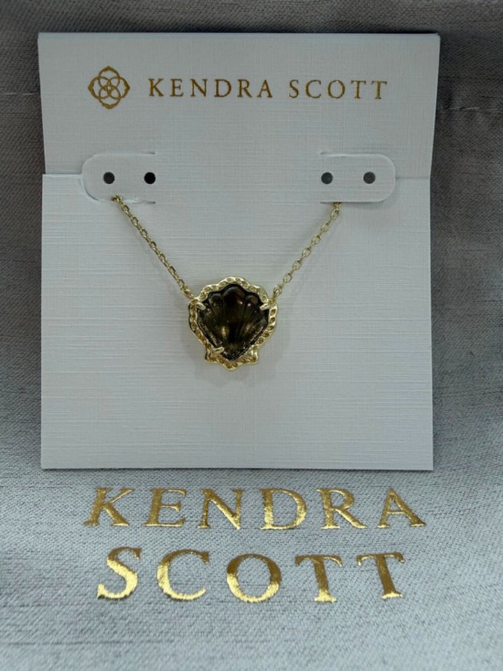 Kendra Scott Black Shell Necklace